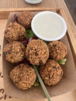 Falafels  at Oaza Joyful Kitchen in Zagreb