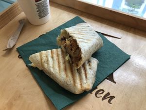 seitan wrap  at Oaza Joyful Kitchen in Zagreb