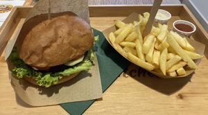 Burger combo  at Oaza Joyful Kitchen in Zagreb