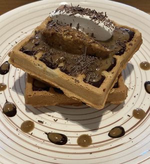 Snickers Waffle  at Oaza Joyful Kitchen in Zagreb