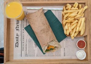 Vegan shoarma at Oaza Joyful Kitchen in Zagreb