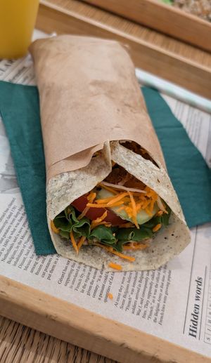 In depth view shoarma at Oaza Joyful Kitchen in Zagreb