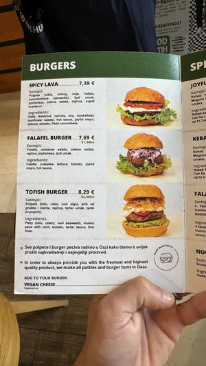 Burgers  at Oaza Joyful Kitchen in Zagreb