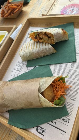 Tofu wrap & seitan wrap  at Oaza Joyful Kitchen in Zagreb