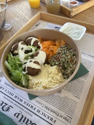 Falafel bowl  at Oaza Joyful Kitchen in Zagreb