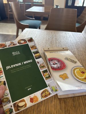 Too big a menu to post all the pages  at Oaza Joyful Kitchen in Zagreb