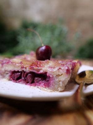 Sour cherry homemade strudel - the specialty of the house at Oaza Joyful Kitchen in Zagreb