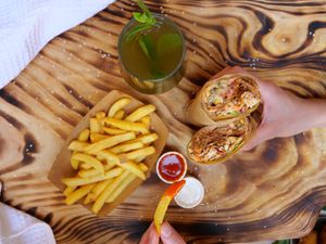 Kebab wrap combo!  at Oaza Joyful Kitchen in Zagreb