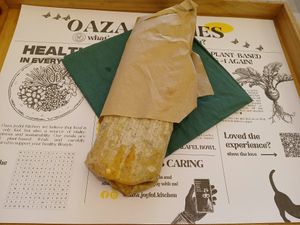 Royal falafel wrap at Oaza Joyful Kitchen in Zagreb