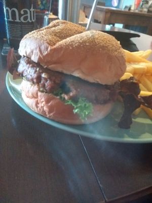 Beyond Meat close-up. at Blondies in Bochum