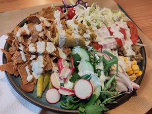 Döner bowl at Vegitat in Zurich