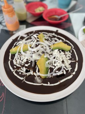 Enchiladas Mole  at La Revolucion in Veracruz