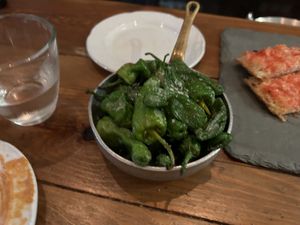 Padrón peppers  at Sensi Gourmet Tapas in Barcelona
