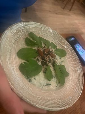 Spinach risotto   at Eat Healthy in Belgrade