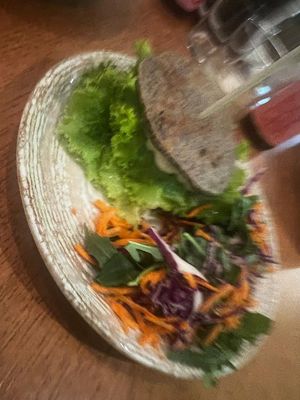 Vegan burger  at Eat Healthy in Belgrade