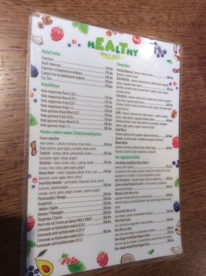 The fixed menu at Eat Healthy in Belgrade