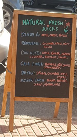 Juices at Can Nuts in Ibiza