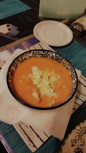Salmorejo con queso at San Marco in Arcos De La Frontera