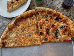 Customized (Half four cheese half vegetarian pizza) at Daddi's Pizza in Myvatn