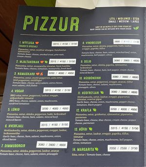 Zoomed in  at Daddi's Pizza in Myvatn