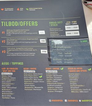 Zoomed in  at Daddi's Pizza in Myvatn