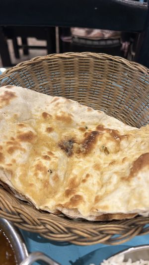 Garlic naan without butter  at Namaste in Dahab