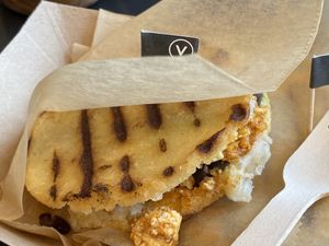 Arepas daily special  at Que Gusto in Tulsa
