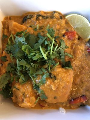 Sweet potato red curry  at The Root Cellar in Pittsboro