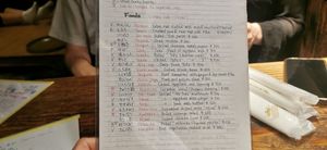 Menu at Renkon-Ya in Kyoto