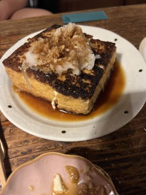 Fried tofu. My fave thing  at Renkon-Ya in Kyoto