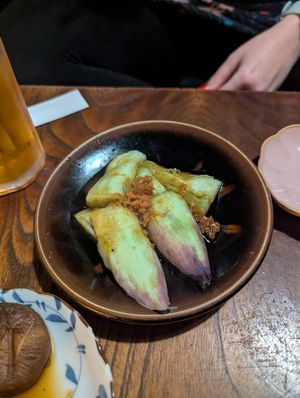 Eggplant with ginger at Renkon-Ya in Kyoto