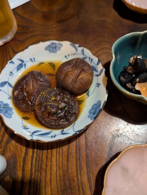 Shitake mushroom at Renkon-Ya in Kyoto