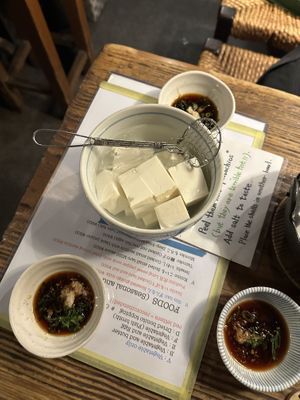 Chilled tofu   at Renkon-Ya in Kyoto