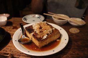 Fried tofu  at Renkon-Ya in Kyoto