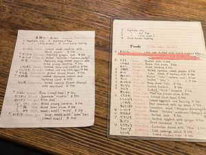 Daily menu (2020/02) at Renkon-Ya in Kyoto