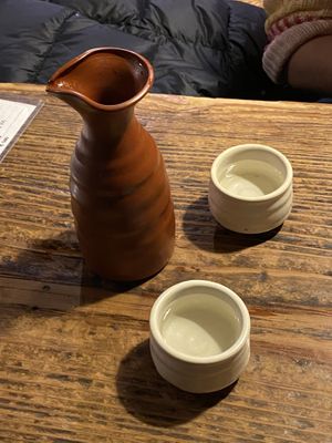 Hot sake at Renkon-Ya in Kyoto