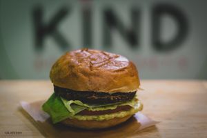 Our guacamole burger is really a must, special guacamole recipe and the amazing Kaya foods patty at KIND in Sofia