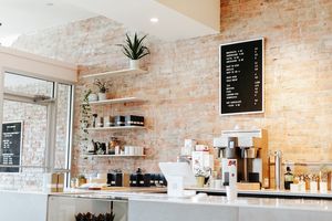 Clean and minimal space, yet bright and welcoming.  at Jonny Bean Coffee in Lethbridge