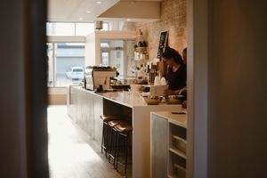 Kitchen/bakery space.  at Jonny Bean Coffee in Lethbridge