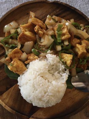 Pad King Tofu  at Two Little Birds in Luang Prabang