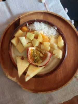 Tropical smoothie bowl at Two Little Birds in Luang Prabang