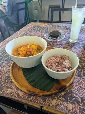 Red curry at Two Little Birds in Luang Prabang