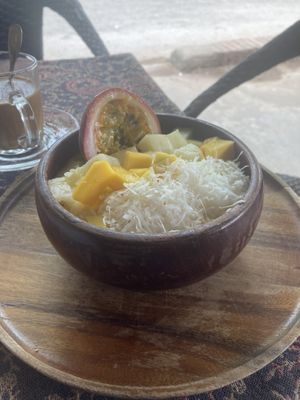 Tropical smoothie bowl   at Two Little Birds in Luang Prabang
