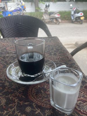Lao coffee with coconut milkk  at Two Little Birds in Luang Prabang