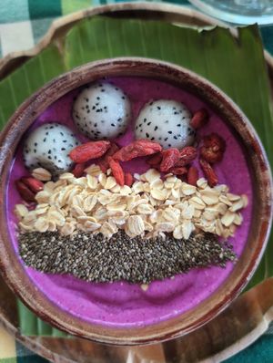 Berry smoothy at Two Little Birds in Luang Prabang