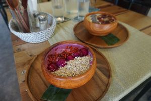 Smoothie bowl at Two Little Birds in Luang Prabang
