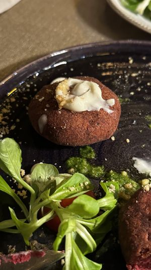 Beetroot and lentil balls  at Shtastliveca in Veliko Tarnovo