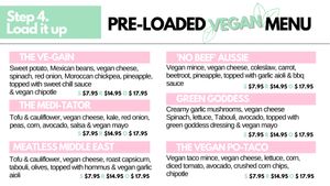 Vegan Menu at Mr Potato in Glenelg