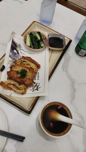 Duck and mushroom soup at Daxingshan Temple Vegetarian in Xian