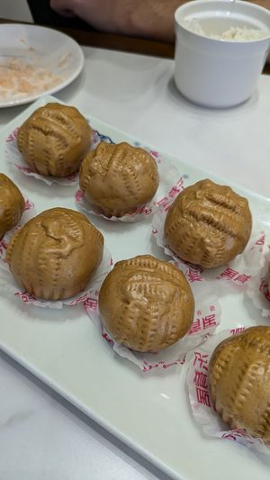 Walnut bao's at Daxingshan Temple Vegetarian in Xian